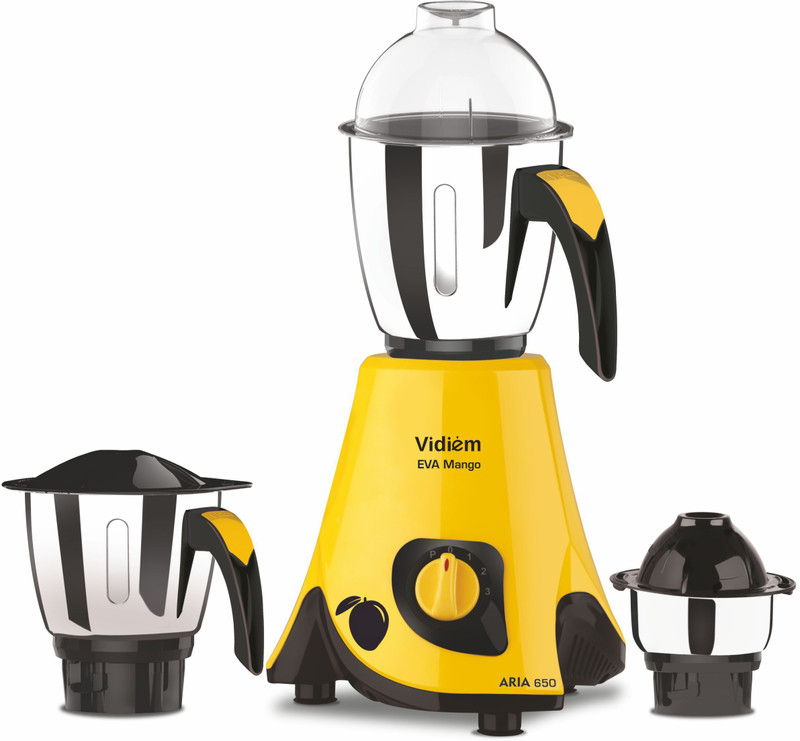 Vidiem EVA MG 555 A 650 Mixer Grinder(Yellow, 3 Jars) Vidiem EVA MG 555 A 650 Mixer Grinder(Yellow, 3 Jars)