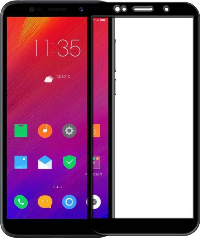 onlinecart Edge To Edge Tempered Glass for Lenovo a5 full glue tempered glass, Lenovo a5 full glue black(Pack of 1)