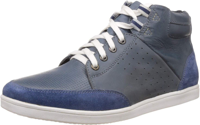 Bata Lil Wayne Men Smooth Leather Mid Ankle Sneakers For Men(Blue) Bata Lil Wayne Men Smooth Leather Mid Ankle Sneakers For Men(Blue)