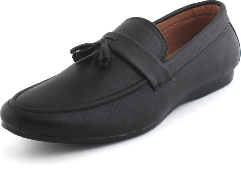 birkens Leather Shoes Casuals For Men(Black)