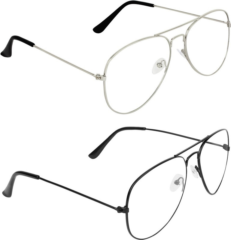 Zyaden Aviator, Aviator Sunglasses(Clear, Clear)