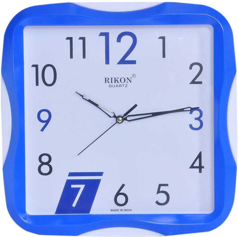 rikon Analog 28.5 cm X 4 cm Wall Clock(Blue, With Glass)