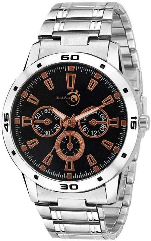 parish clerk TM=308 PC7055 Stainless steel Strap Designer Chronograph Pattern Watch - For Men Analog Watch  - For Men