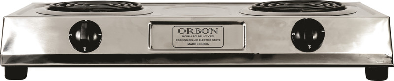 Orbon Double 1250W + 1250W Big Steel G Coil Stove Hot Plate Induction Cooktop/Induction Cookers/Electric Cooking Heater/Induction Radient Cooktop Electric Cooking Heater(2 Burner)