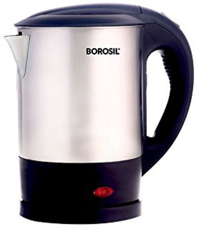Borosil EVA 1L SS KETTLE Electric Kettle(1, Silver and Black)