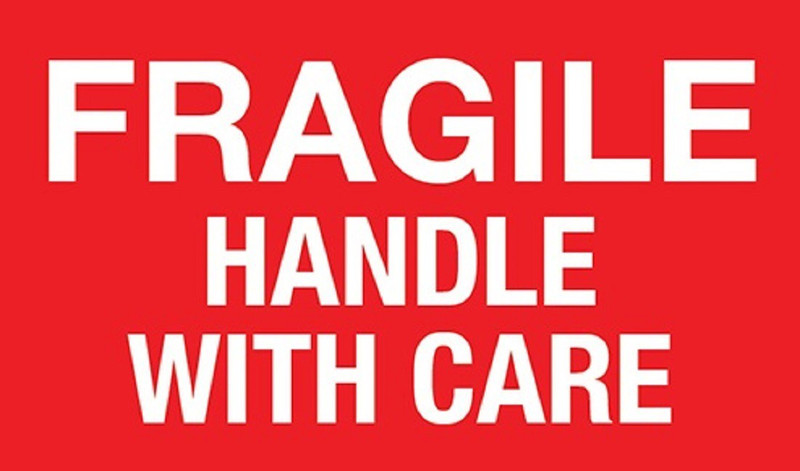 Buy Fragile Handle With Care Labels Set of 300 Size 3x2 ...
