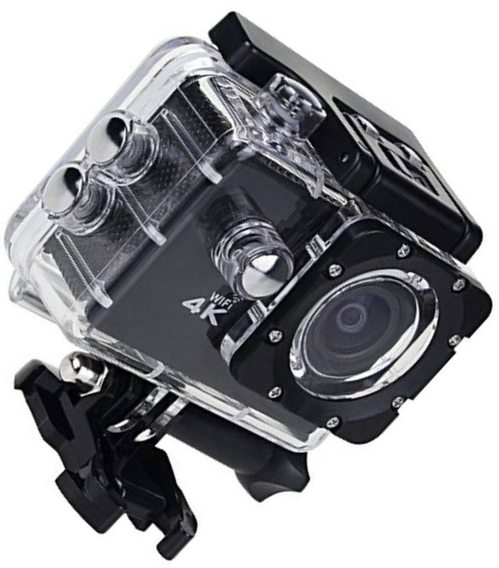 BIRATTY 4k Camera Action Camera 4k WiFi 16 MP with High Speed Shooting Camcorder(Black)