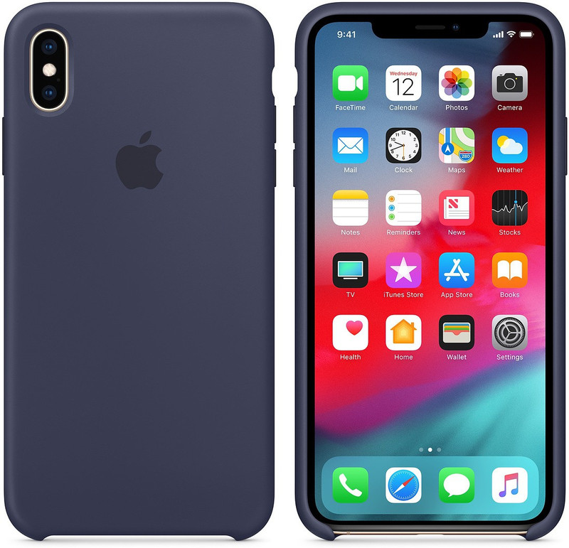 midkart Back Cover for iPhone XS MAX 6.5 Inches 2018 Navy Blue Silicone Case with Anti Scratch Inner Micro-fabric(navy blue, Shock Proof)