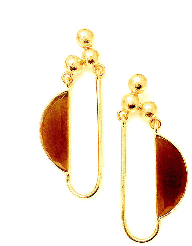 bohemy INDO WESTERN CLASSIC EARRING WITH GOLD PLATING Zircon Metal Hoop Earring