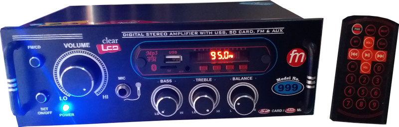 Kaxtang - Bluetooth Full Black Digital Stereo With BT/ USB//SD Card /FM /AUX 5000 W AV Power Amplifier(Black)