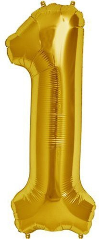 gold 1 balloon