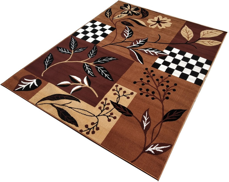 firoz and brothers Gold, Brown Acrylic Carpet(150 cm  X 200 cm)