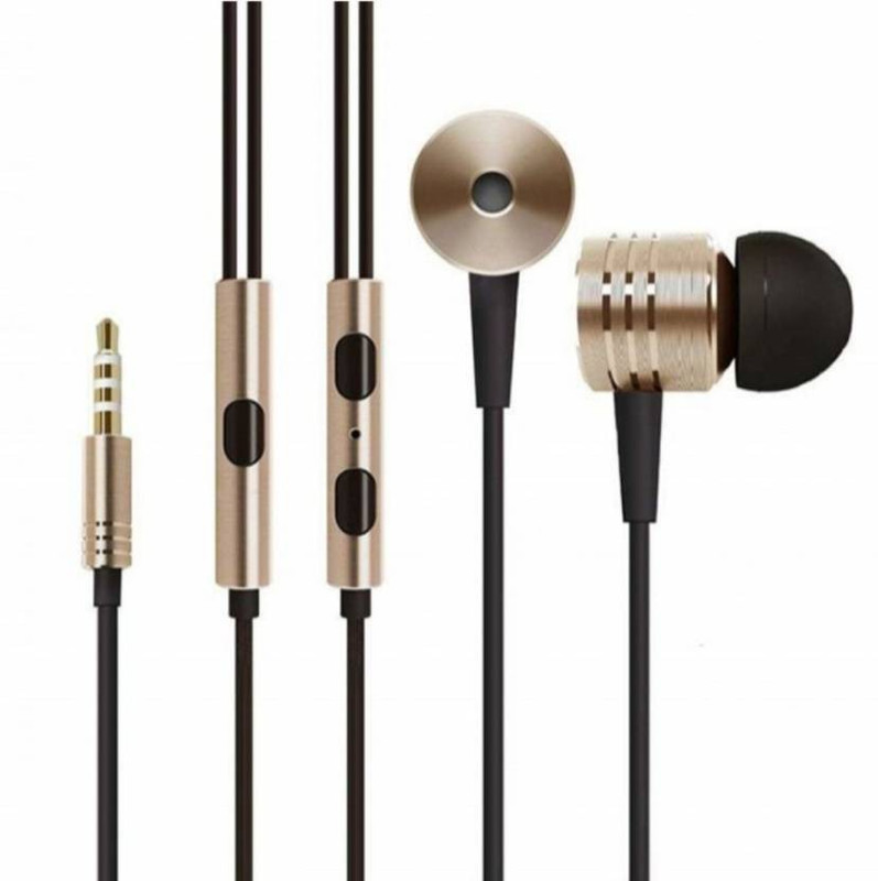 wiles Premium Metallic Earphones Wired Sports Earphones with Mic GOLD Bluetooth Headset with Mic(Gold, In the Ear)