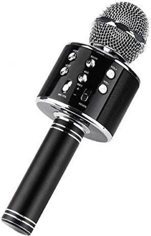 diabolic 858 Portable Multi-function Wireless Handheld Microphone Karaoke KTV Player Condenser with Bluetooth Speaker for Smartphone Tablet PC Microphone Microphone