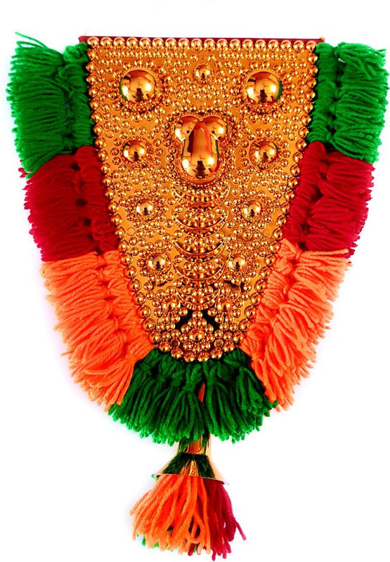 keralashopee Nettipattam (Elephant Caparison) Decorative Showpiece  -  30 cm(Plastic, Fabric)