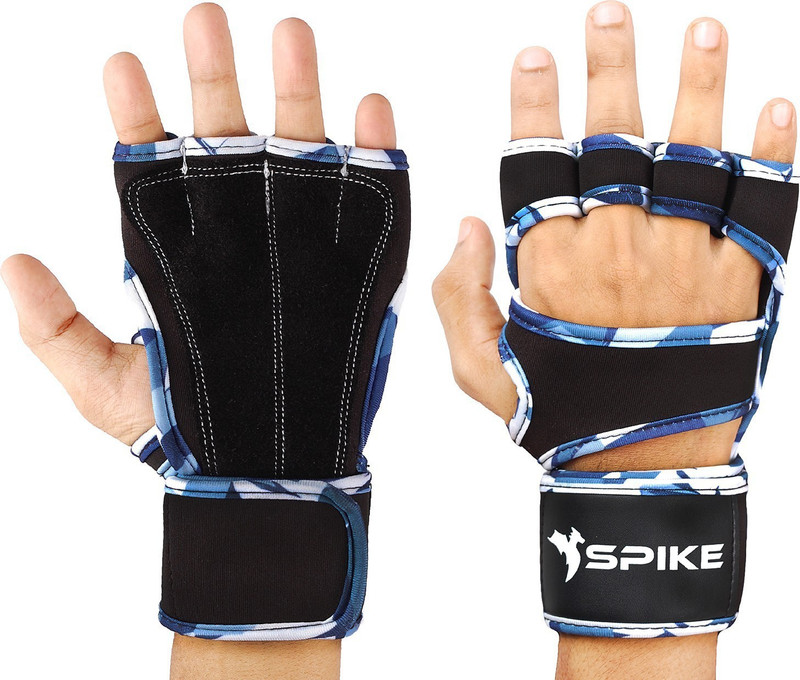 Spike small gloves Gym & Fitness Gloves(Black, White, Blue)