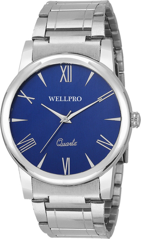 wellpro WP3057 Rival Exclusive Silver Chain Royal Blue Analog Analog Watch  - For Men