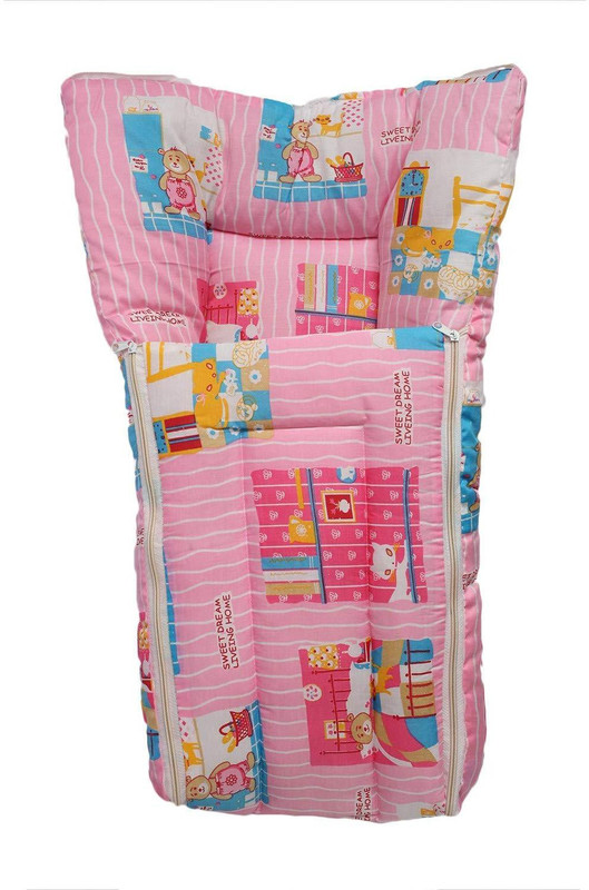 skycandle Baby Bedding Set Cum Baby Carrier, Sweet Dream Lieving Home (Ideal for 0-12 Months | Multicolors) baby sleeping bag NA(Fabric, Multicolor)