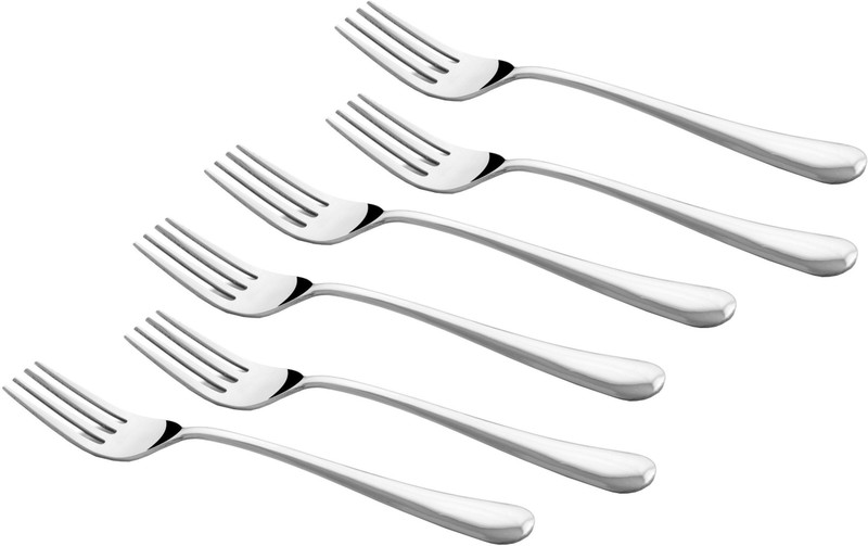 shapes opera(table fork- 22cm) Stainless Steel Serving Fork Set(Pack of 6)