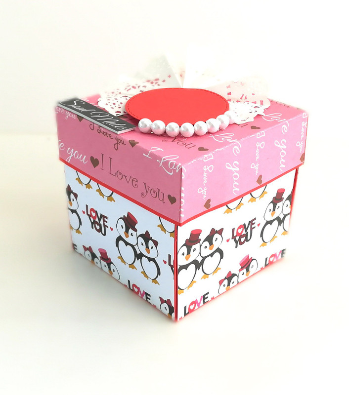 gift occasions COUPLE EXPLOSION BOX(Red Blaclk white and pink)
