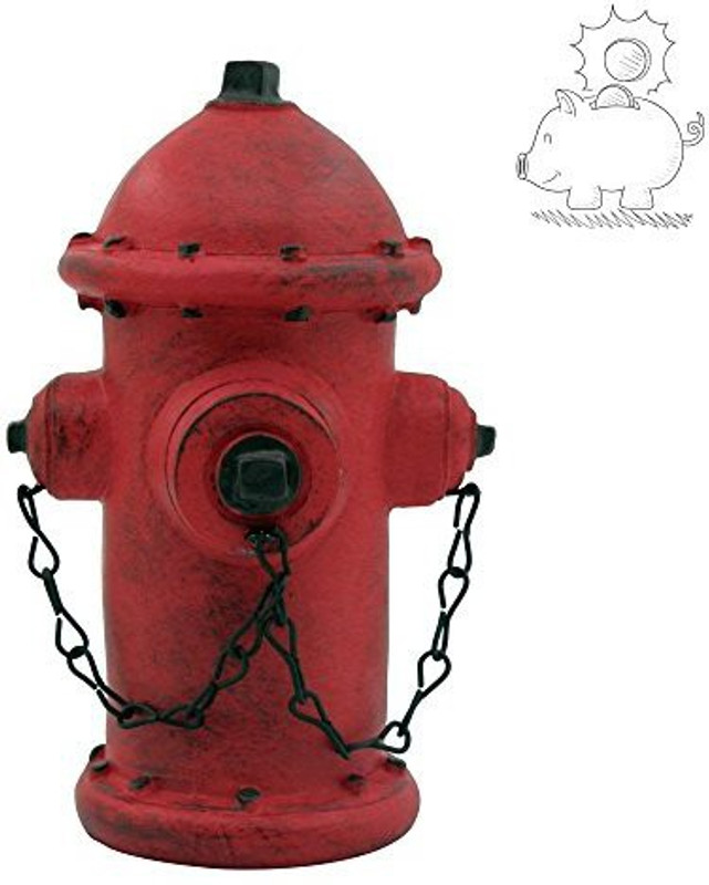 ornerx Resin Fire Hydrant Piggy Bank Money Box Coin Bank(Multicolor)