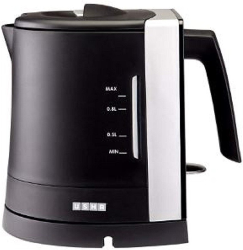 Usha 3210 0.8-Litre Stainless Steel Electric Kettle (Black) Electric Kettle(0.8 L, Black)