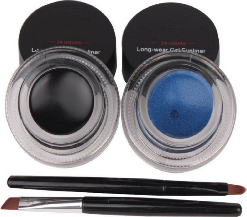 hich 2 in 1 Black & Blue Water Proof & Smudge Proof 24hrs Gel Eyeliner 3+3= 6g 6 g(black, blue)