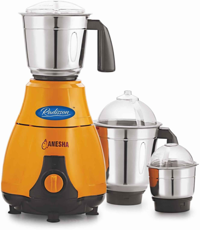 RADISSON GANESHA GRINDER CM/L-7800011113 550 Mixer Grinder(Red, Orange, 3 Jars)