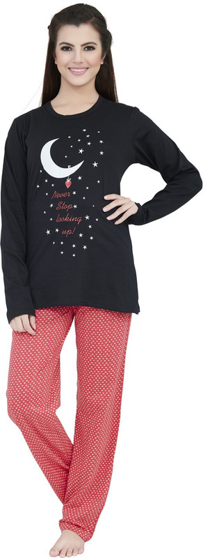 lenissa Women Printed Multicolor Night Suit Set