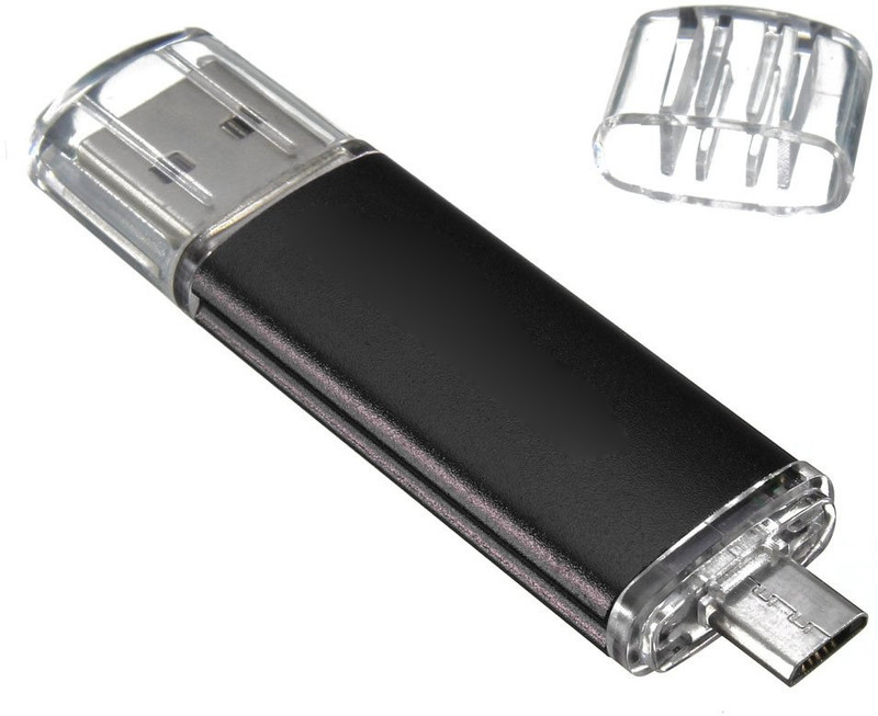 aavehi OTG PEN DRIVE 2IN1 DATA STICK 16 GB Pen Drive(Black)