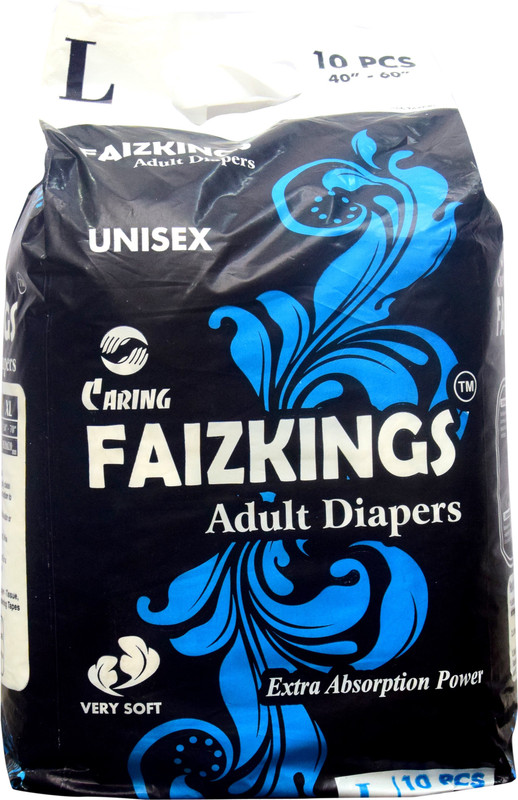 faizkings adult tape diapers Adult Diapers - L(10 Pieces)