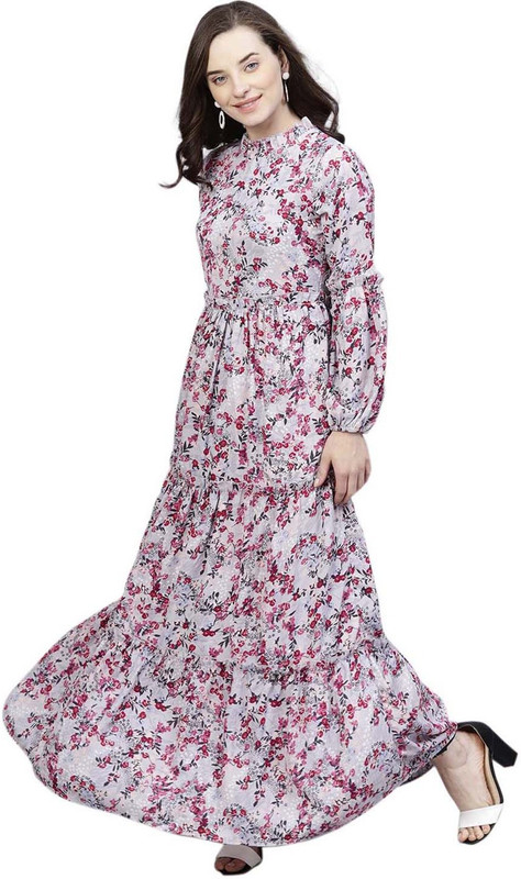 Buy Street 9 Women Maxi Grey Dress Online at desertcartTunisia