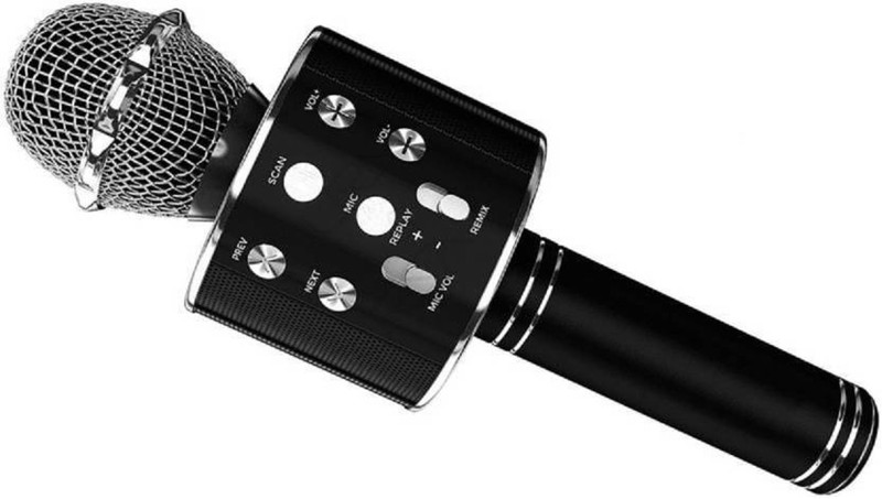 diabolic FINEST 858 Wireless Handheld Bluetooth Mic WITH SPEAKER and Karaoke Feature-BLACK Microphone (COLOR MAY VARY) Microphone