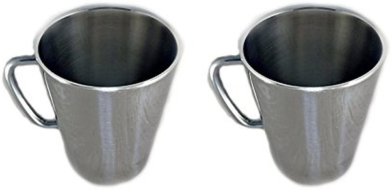 ekitchen SS Wide 450ml Stainless Steel Mug(450 ml, Pack of 2)