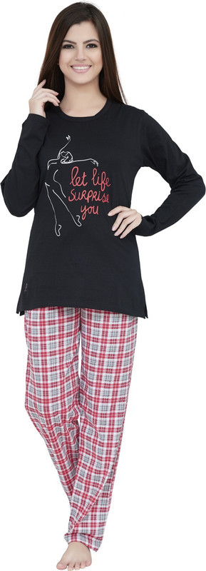 lenissa Women Printed Multicolor Night Suit Set