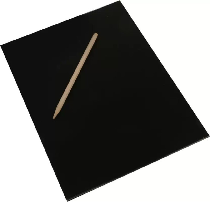 kraftmasters Art ScratchPaper_7X9 (0 0( Drawing Paper(Set of 1, Black)