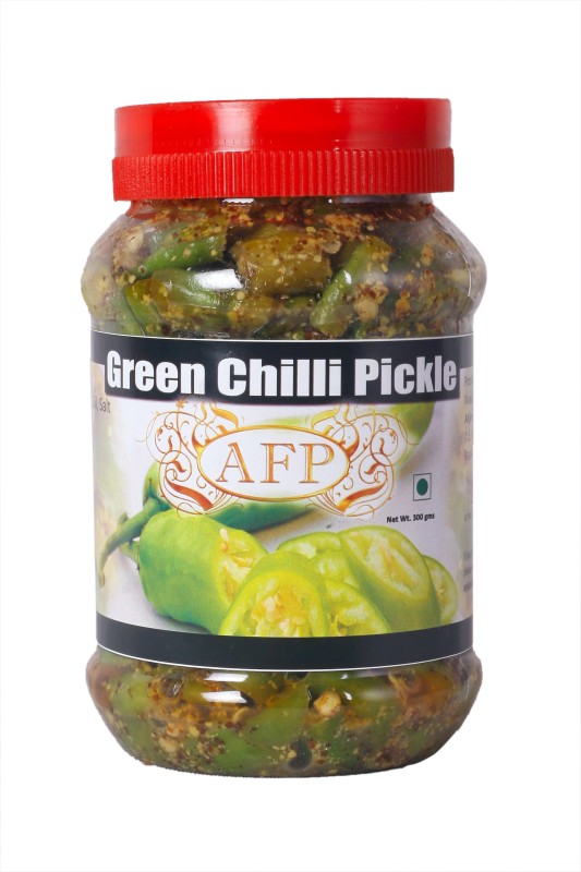 Anjania food products Green Chilli Pickle Green Chilli Pickle(200 g, Pack of2)