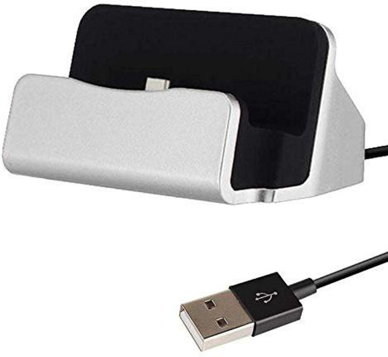 TechGear Type C Dock Charger Micro USB Connector with Docking Stand Dock(Multicolor)