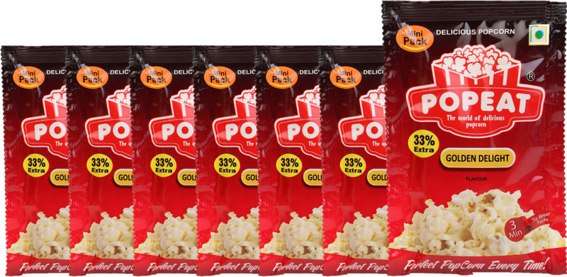 PopEat Golden Delight Golden Delight Popcorn(420 g, Pack of 7)