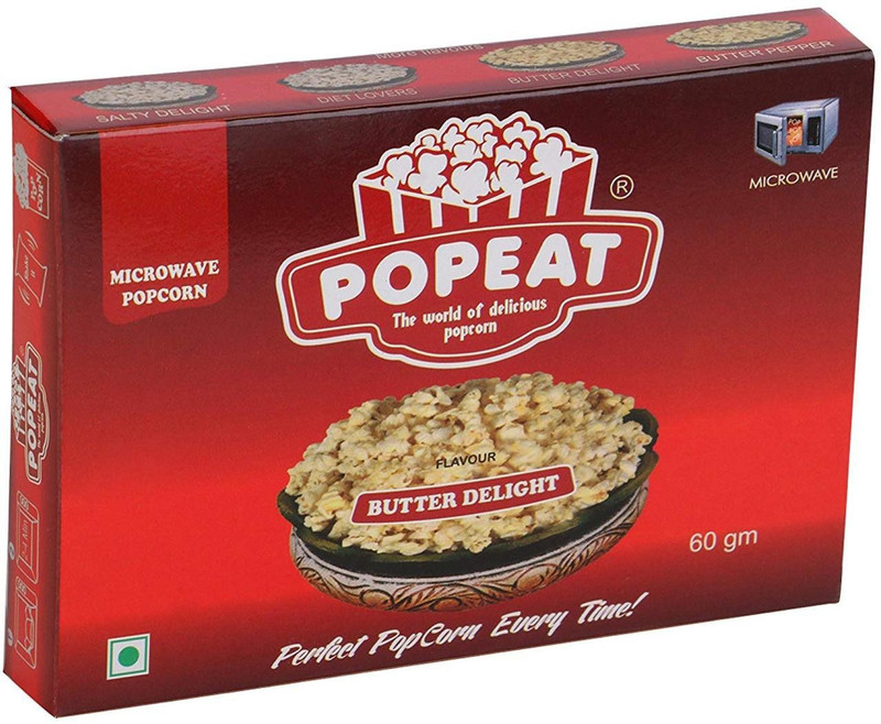 PopEat Butter Delight Butter Delight Popcorn(300 g, Pack of 5)