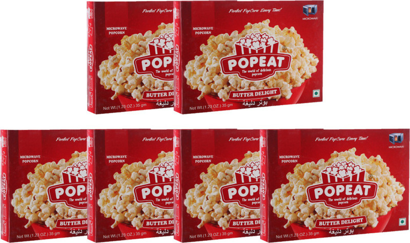 PopEat Butter Delight Butter Delight Popcorn(210 g, Pack of 6)