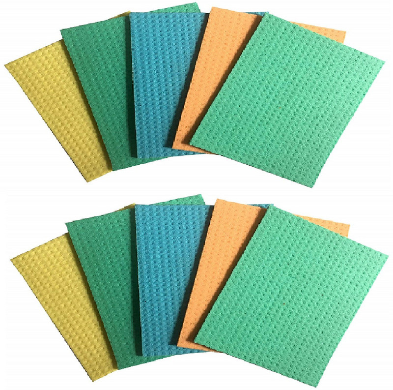 ashirwad Cellulose highly absorbent Cleaning Sponge Wipe Set - 10 Pcs Sponge Wipe(Regular, Pack of 10)