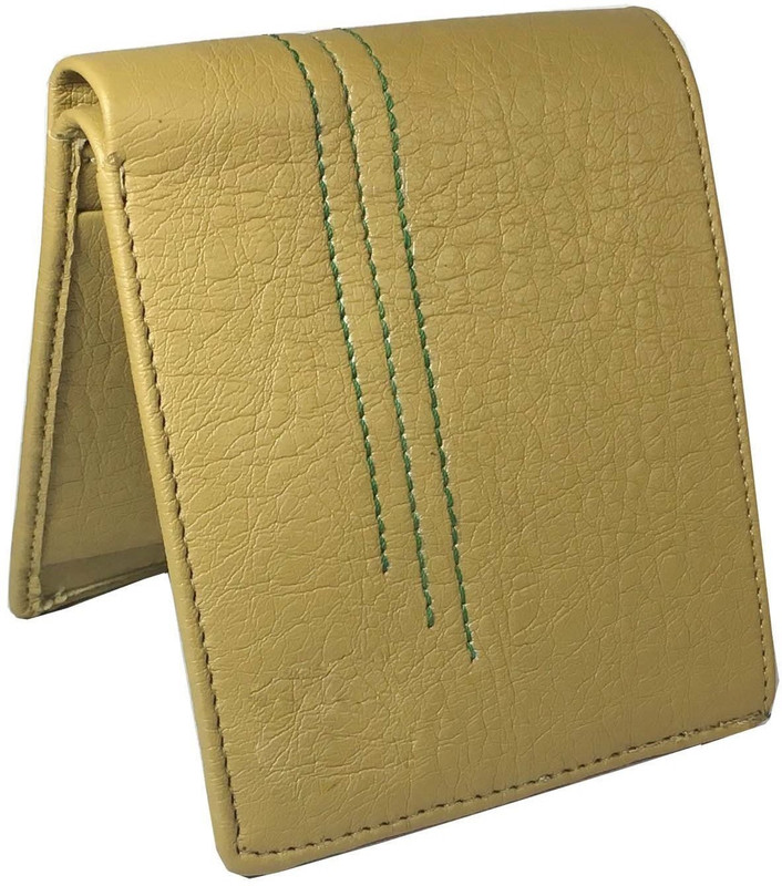 rozvolt Men Casual Khaki Artificial Leather Wallet(3 Card Slots)