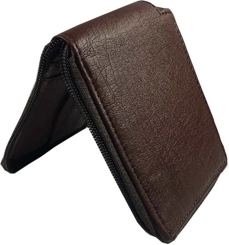 rozvolt Men Formal Brown Artificial Leather Wallet(3 Card Slots)