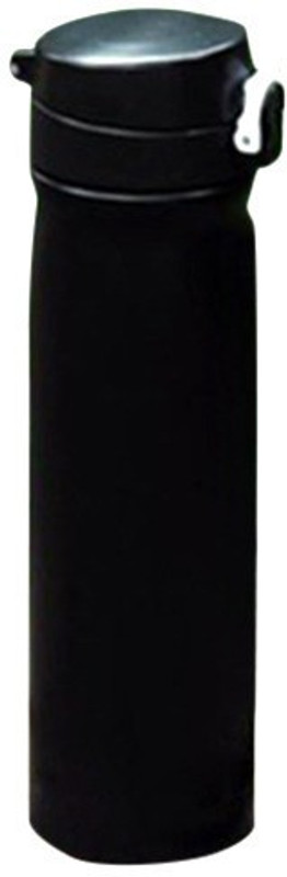 smile world 500 ML Double Wall Steel Black Bottle 500 Flask(Pack of 1, Black)