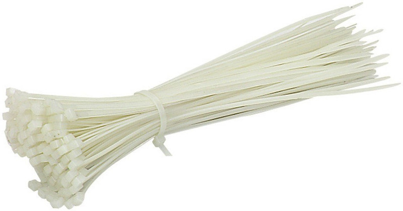ELA 12" Inch Cable Tie 300mm*3mm Nylon Standard Cable Tie(white Pack of 100)