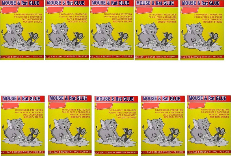 tashkurst 10 piece-Rat Catcher Adhesive Sticky Glue Pad- Non Poisonous - Non Toxic- Rat Terminator-elephant