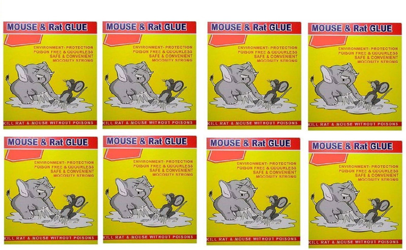 tashkurst 8 piece-Rat Catcher Adhesive Sticky Glue Pad- Non Poisonous - Non Toxic- Rat Terminator