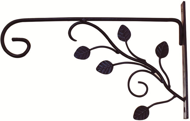 ascent homes Metal wall bracket- Leaf Branch Design Iron Key Holder(1 Hooks, Black)
