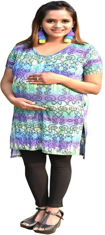 epikmoms Casual Half Sleeve Printed Women Multicolor Top